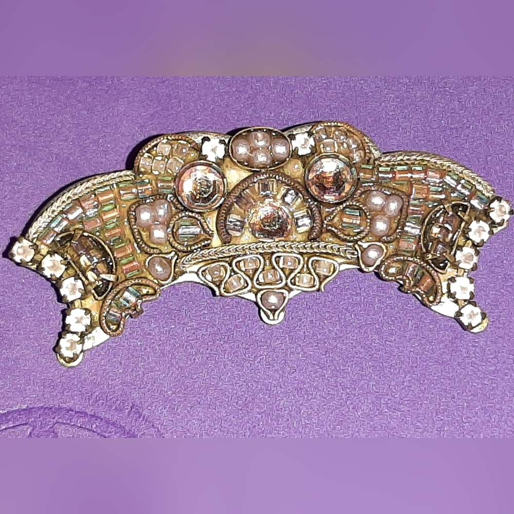 Vintage Beaded Brooch